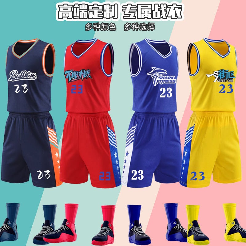 Children'S Primary And Secondary School Basketball Uniforms Suit Youth Children Adult Student Training Camp Sportswear Jerseys - Image 5