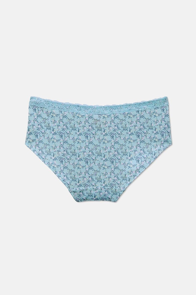 Tchibo Women 2 Pcs Printed Shorty Panties, Turquoise - Image 2