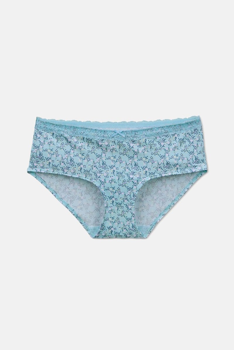 Tchibo Women 2 Pcs Printed Shorty Panties, Turquoise - Image 3