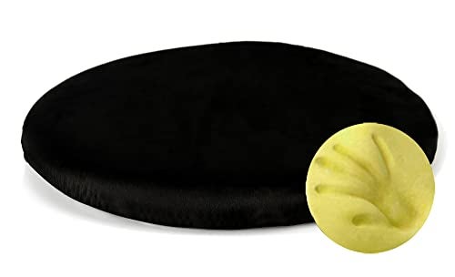 Sigmat Memory Foam Seat Cushion AntiSlip Soft Round Chair Pad 16 Inch Velvet Black