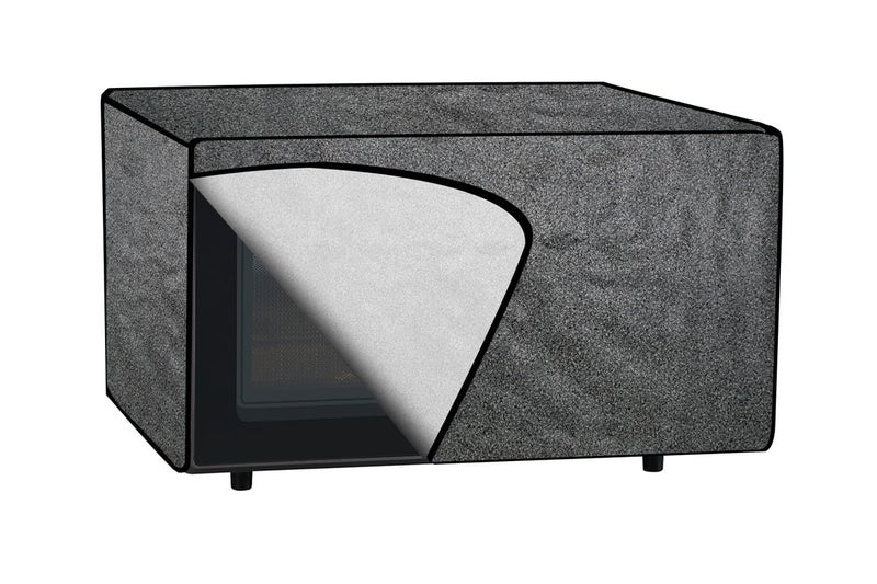 The Furnishing Tree The Furnishing Tree PVC Waterproof Microwave Oven Cover compatible for LG 32 L Convection MC3286BLT Sand Pattern Grey  - Image 5