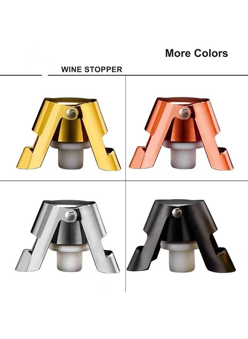 Champagne Stoppers with Stainless Steel Champagne Saver with Food Grade Silicone Leak proof Keep Fresh Suitable for Champagne, Cava, Prosecco and Sparkling (Silver, 2 Pack) - Image 5