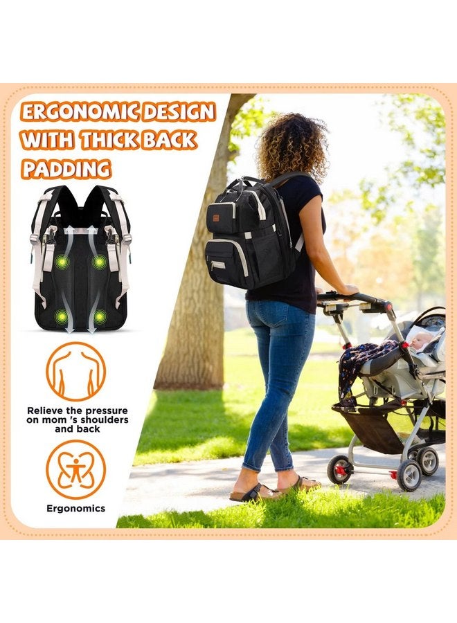 Gimars Gimars Diaper Bag Backpack with Unique Toy Hanging Rod, Larger Capacity 18 Pockets Upgraded 900D Oxford, Waterproof Baby Bags for Mom,Dad - Image 5