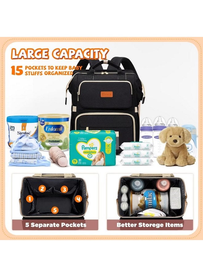 Gimars Gimars Diaper Bag Backpack with Unique Toy Hanging Rod, Larger Capacity 18 Pockets Upgraded 900D Oxford, Waterproof Baby Bags for Mom,Dad - Image 3