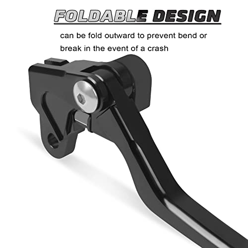 HAONEL Short Brake Clutch Lever Sets CNC Aluminum Compatible with Kawasaki KX65 00-21 KX85 01-21 KX100 01-21 KX250 00-04 KX125 00-05 KX250F 04 2 Finger Levers Motorcycle Accessories - Image 4