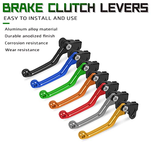 HAONEL Short Brake Clutch Lever Sets CNC Aluminum Compatible with Kawasaki KX65 00-21 KX85 01-21 KX100 01-21 KX250 00-04 KX125 00-05 KX250F 04 2 Finger Levers Motorcycle Accessories - Image 2