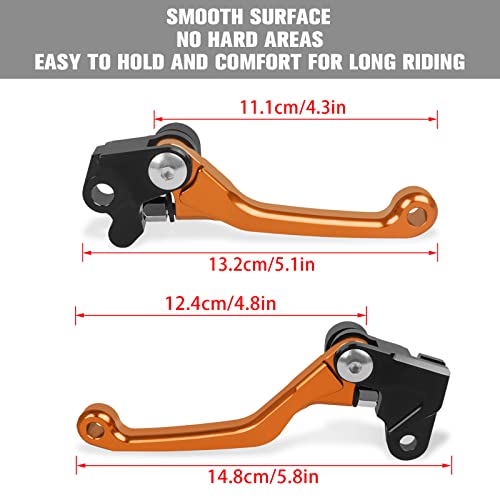 HAONEL Short Brake Clutch Lever Sets CNC Aluminum Compatible with Kawasaki KX65 00-21 KX85 01-21 KX100 01-21 KX250 00-04 KX125 00-05 KX250F 04 2 Finger Levers Motorcycle Accessories - Image 3