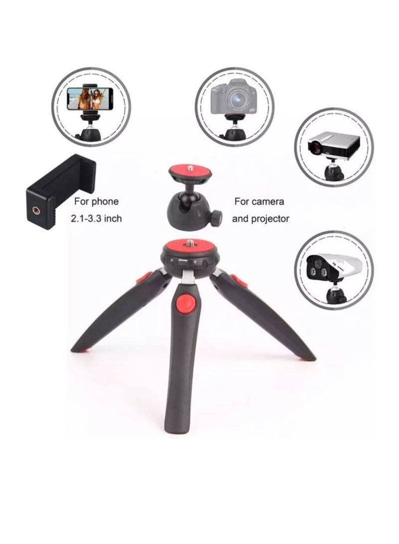 Jmary Mini Tripod for Camera and Phone Tabletop Small Phone Tripod Mount for GoPro iPhone Cell Phones Webcam Projector Compact DSLR Hand Desktop Camera Tripod Stand Table - Image 4