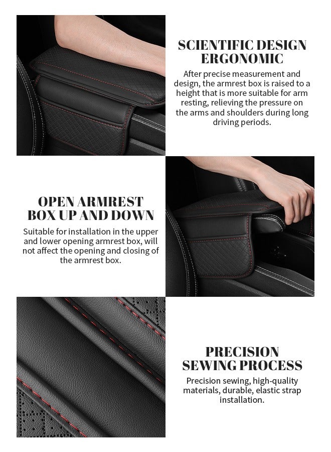 Universal Auto Armrest Cover with Storage Bag, Waterproof, Anti-Fouling Auto Center Console Cover, Quick to Install, Suitable for Use on Various Vehicles - Image 3
