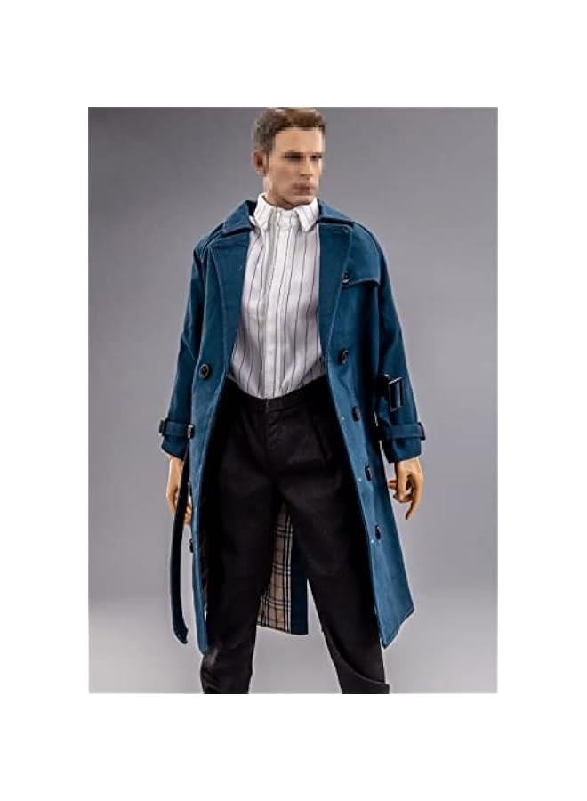 1/6 Scale Figure Doll Clothes, Trench Coat Suit, Shirt+Trench Coat+Pants+Belt Outfit Costume for 12 inch Male Action Figure Phicen/TBLeague CM207(C)  - Image 1
