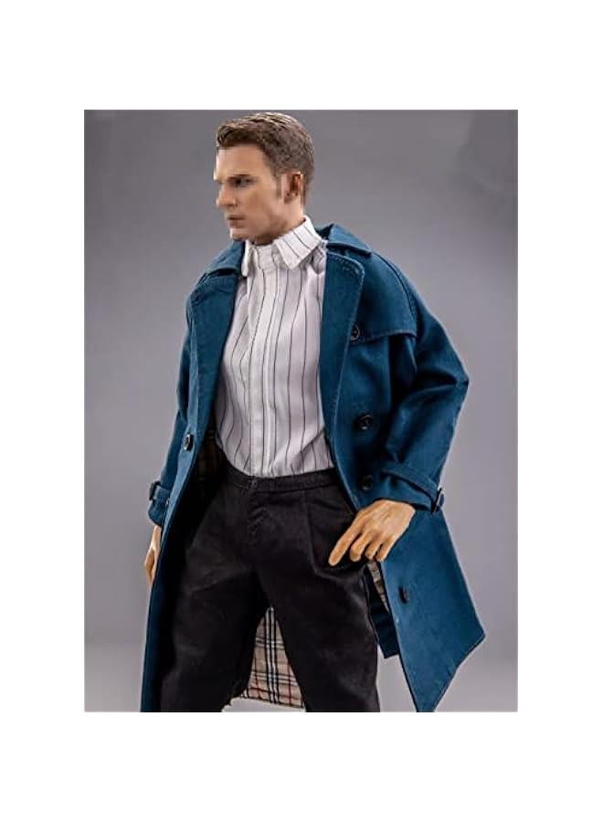 1/6 Scale Figure Doll Clothes, Trench Coat Suit, Shirt+Trench Coat+Pants+Belt Outfit Costume for 12 inch Male Action Figure Phicen/TBLeague CM207(C)  - Image 2