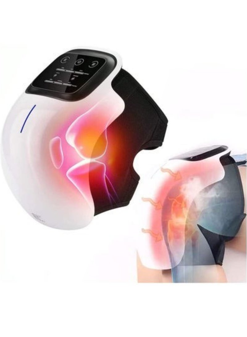 إلترازون Cordless Knee Massager, FDA Registered, Infrared Heat and Vibration Knee Pain Relief for Swelling Stiff Joints, Stretched Ligament and Muscles Injuries, Upgraded with Long Knee Straps - Image 1