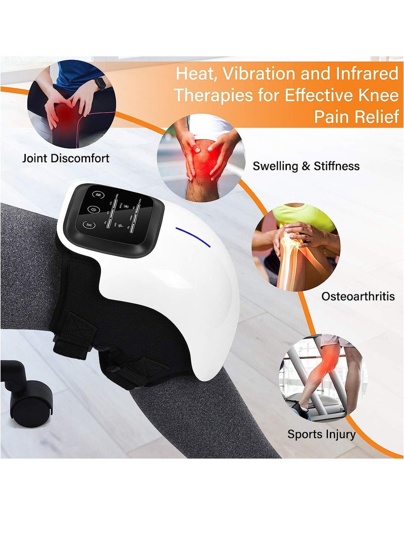 إلترازون Cordless Knee Massager, FDA Registered, Infrared Heat and Vibration Knee Pain Relief for Swelling Stiff Joints, Stretched Ligament and Muscles Injuries, Upgraded with Long Knee Straps - Image 3