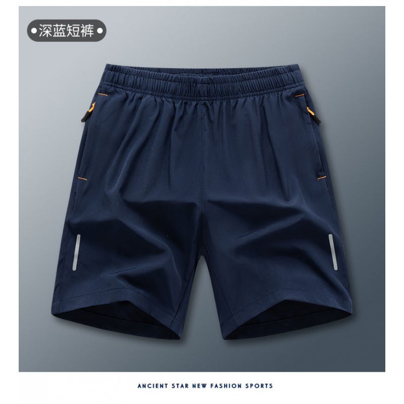 Ice Silk Quick-Drying Men'S Shorts Summer Thin Breathable Mid-Length Pants Loose Plus Size Casual Five-Point Sports Short Pants For Men - Image 1