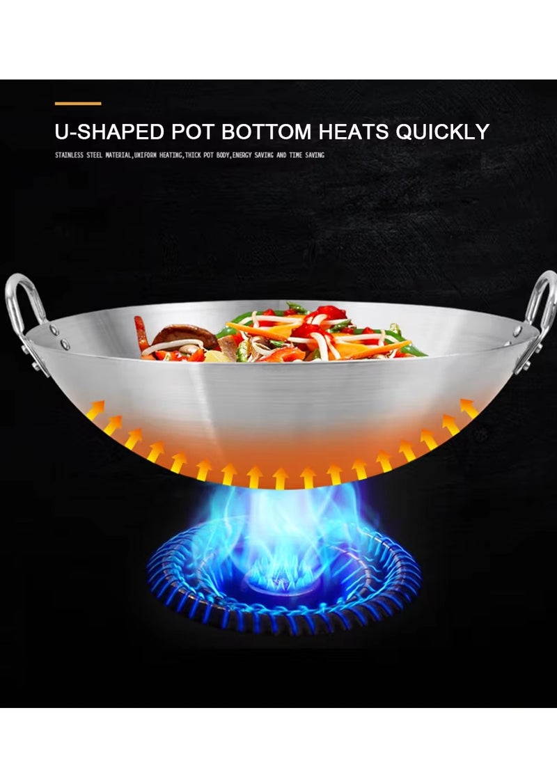Generic - Stainless steel frying pan with two handles Available in several sizes - Image 1