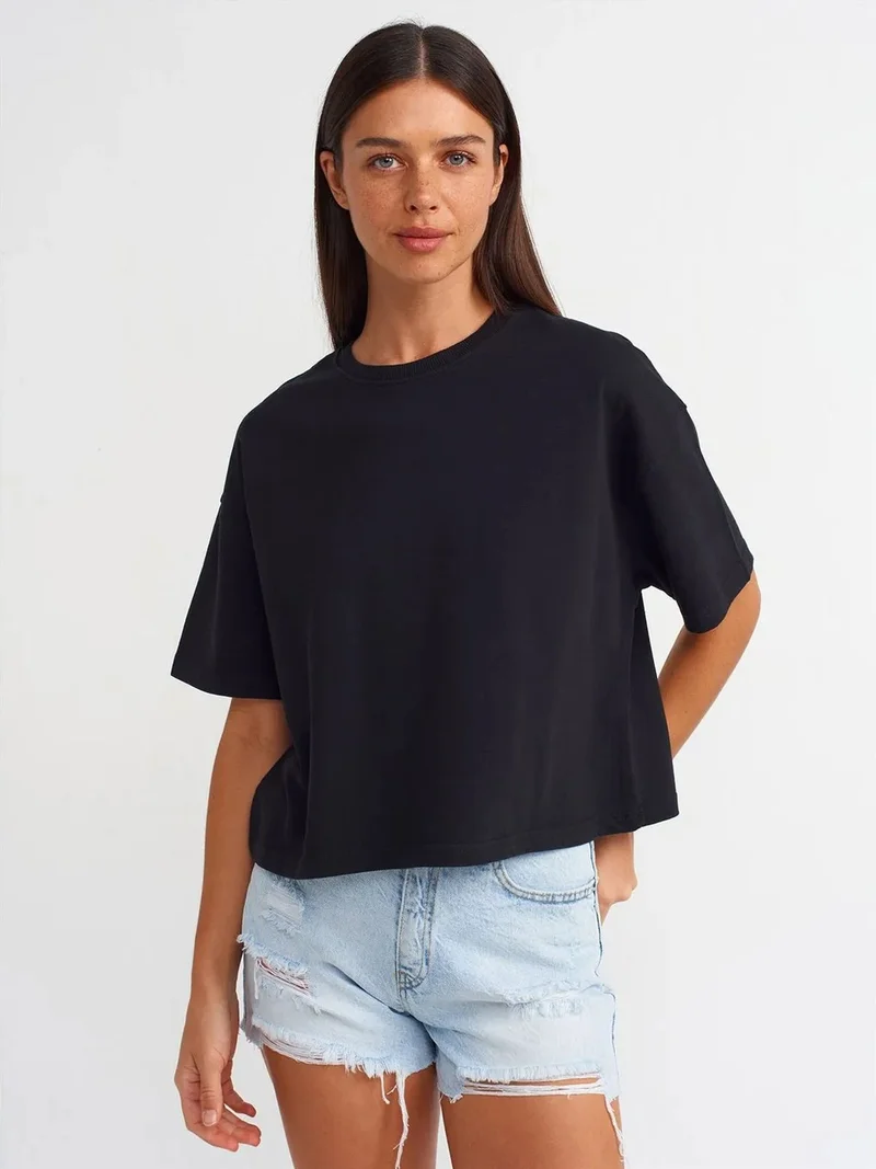 ديلفين DILVIN Oversized Cotton Crew Neck T-Shirt
