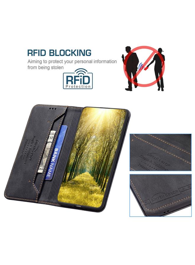 S-TOP Case For OPPO Find X5 Pro Magnetic RFID Blocking Anti-Theft Leather Phone Case - Image 5