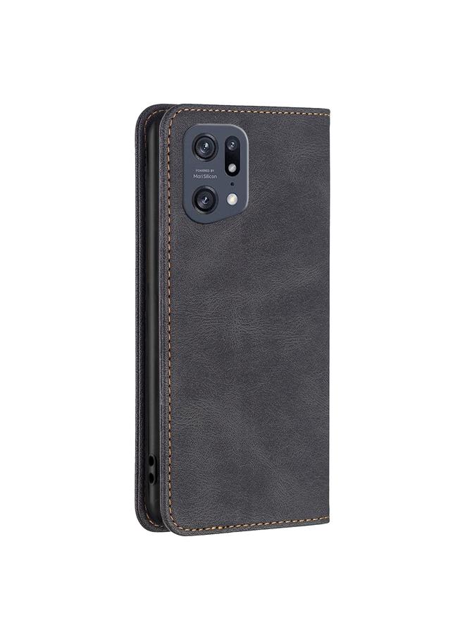 S-TOP Case For OPPO Find X5 Pro Magnetic RFID Blocking Anti-Theft Leather Phone Case - Image 3