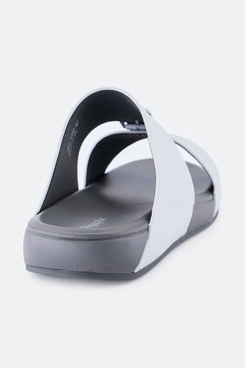 Algspar صنادل رجالية سهلة الارتداء، رمادي فاتح - Image 3