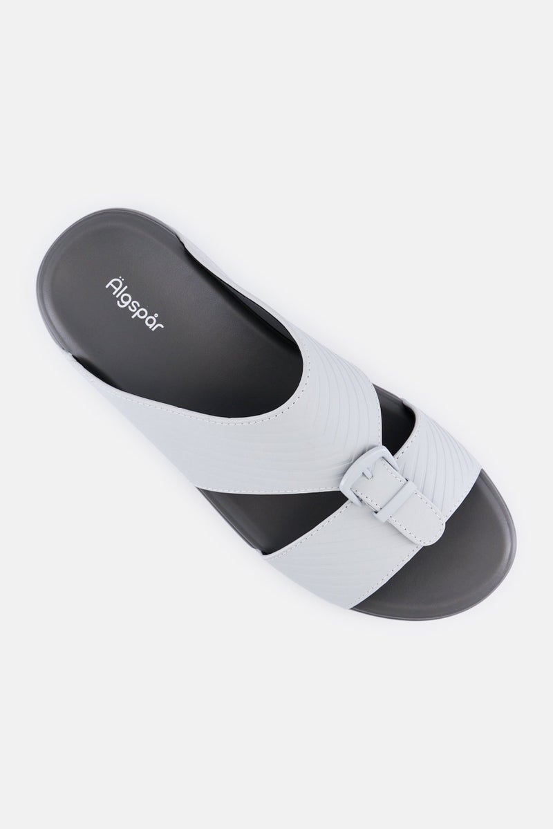 Algspar صنادل رجالية سهلة الارتداء، رمادي فاتح - Image 4