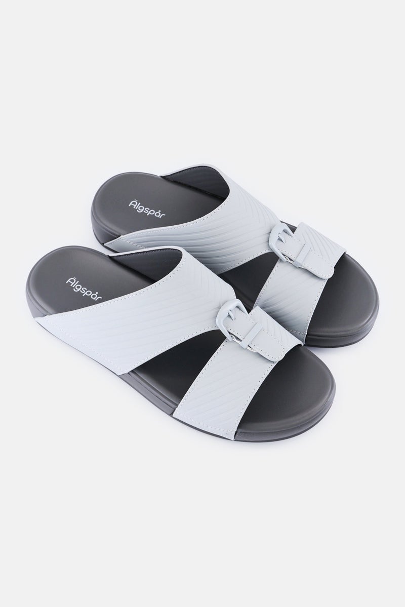 Algspar صنادل رجالية سهلة الارتداء، رمادي فاتح - Image 2