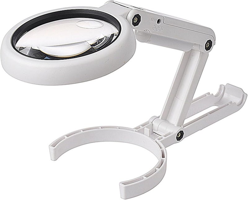 Meichoon Magnifier Glass Table Lamp,5X/11X Foldable Magnifying Lamp USB Powered,with 8 LED Lights,for Reading,Hobbies,Jewelry,Task Crafts or Workbench - Image 1