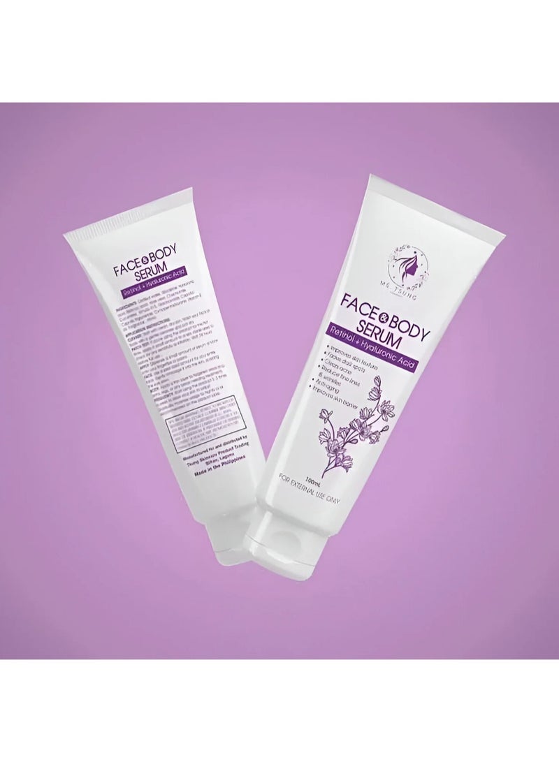 Ms Tsung Essentials Ms. Tsung Face & Body Serum: Retinol & Hyaluronic Acid – 100 Ml - Image 1