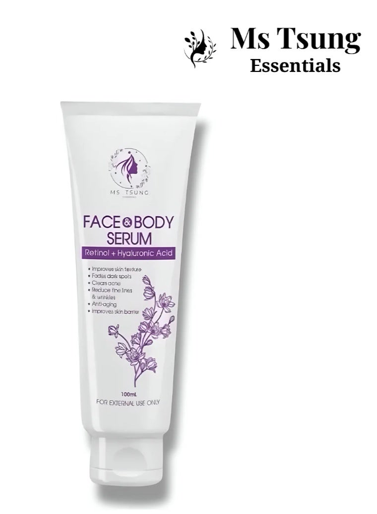Ms Tsung Essentials Ms. Tsung Face & Body Serum: Retinol & Hyaluronic Acid – 100 Ml - Image 2
