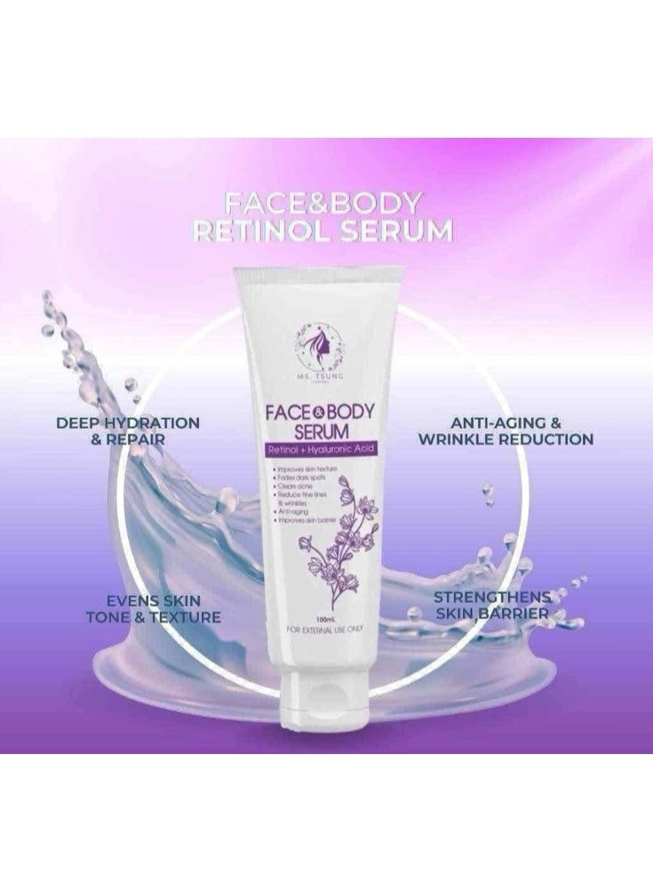 Ms Tsung Essentials Ms. Tsung Face & Body Serum: Retinol & Hyaluronic Acid – 100 Ml - Image 4