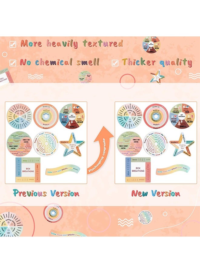 كوانتوم 24 PCS القلق الملصقات الحسية، الملصقات الحسية المهدئة، القلق الملصقات الحسية الملصقات لتخفيف الإجهاد Textured Calming Sticker for Teenss. - Image 4