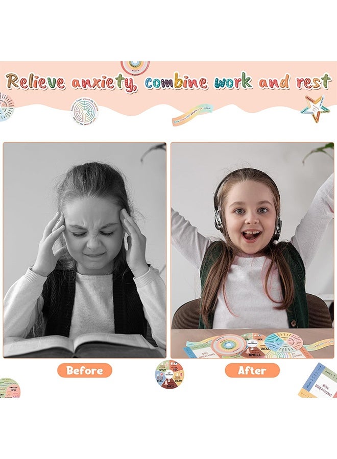 كوانتوم 24 PCS القلق الملصقات الحسية، الملصقات الحسية المهدئة، القلق الملصقات الحسية الملصقات لتخفيف الإجهاد Textured Calming Sticker for Teenss. - Image 5