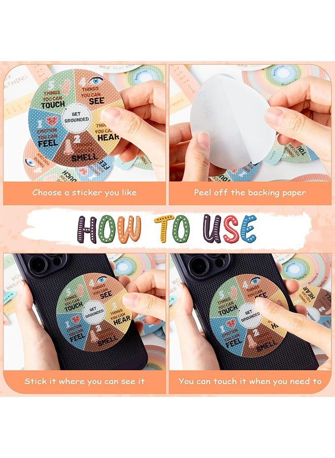 كوانتوم 24 PCS القلق الملصقات الحسية، الملصقات الحسية المهدئة، القلق الملصقات الحسية الملصقات لتخفيف الإجهاد Textured Calming Sticker for Teenss. - Image 3