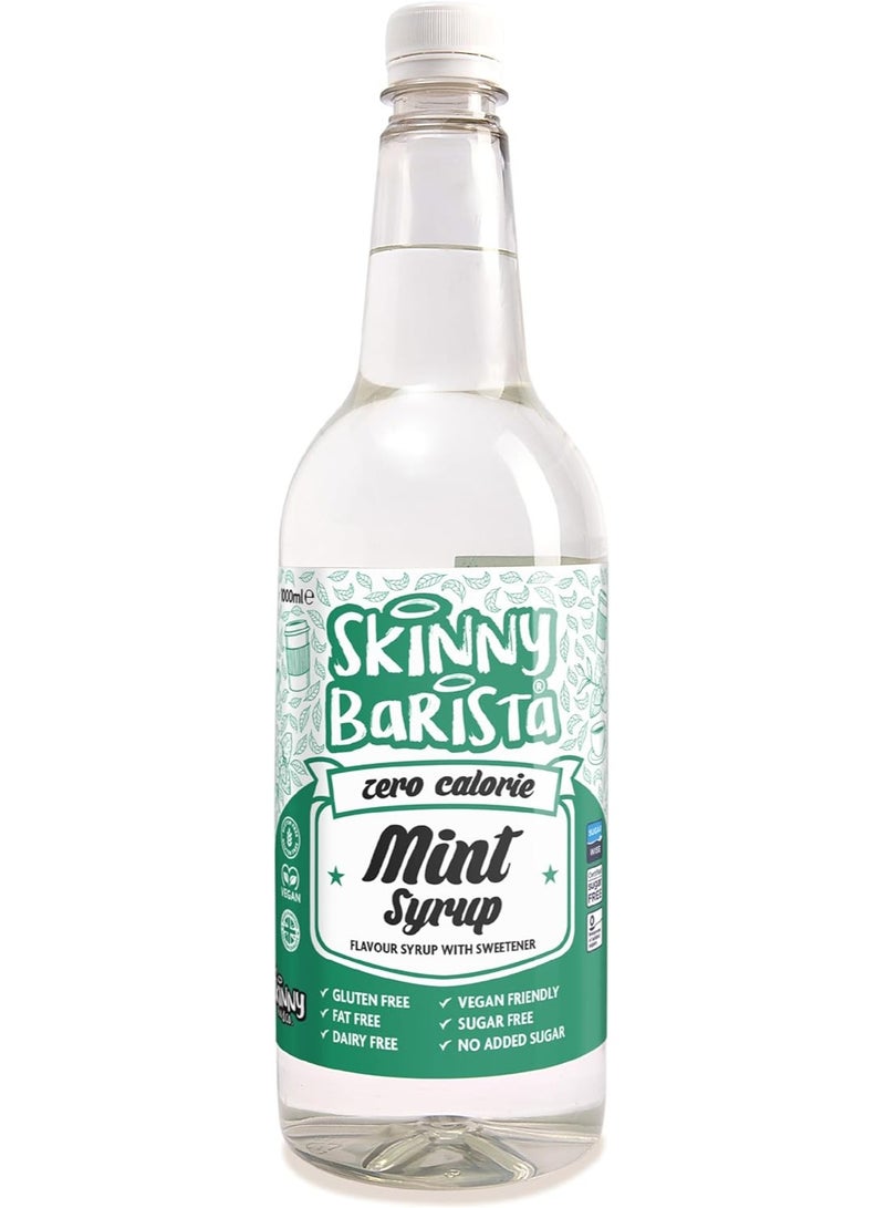 The Skinny Food Co. The Skinny Food Co Mint Syrup For Coffee 1L Sugar Free Coffee Syrups - Zero Calorie Mint Barista Syrup For Tea 1 liter