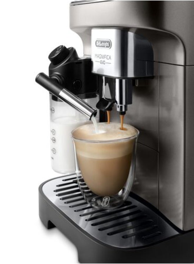 De'Longhi Magnifica Evo  Automatic Coffee Machine, Hot Milk Cream System for Automatic Cappuccino, Full-Touch Color Display, Extra Shot Function, x2 Function,ECAM290.83.GB Gray Black 1.8 L 1450 W ECAM290.83.GB grey - Image 2