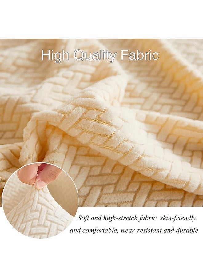 هاوس أوف كويرك غطاء أريكة من القماش المرن القابل للتمدد من House of Quirk Universal Single Seater Polar Fleece 220 GSM (وردي، مقعد واحد)  - Image 4