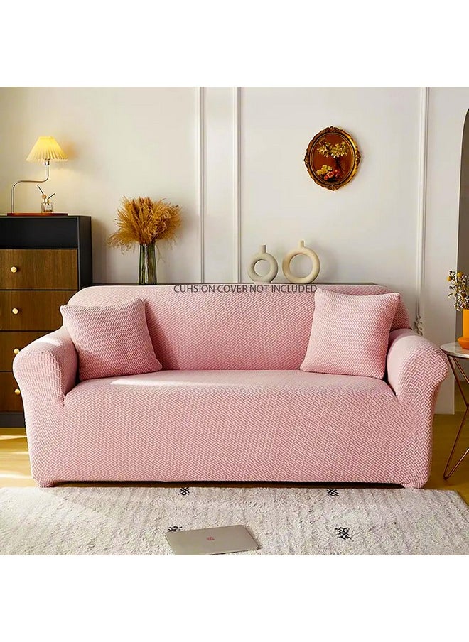 هاوس أوف كويرك غطاء أريكة من القماش المرن القابل للتمدد من House of Quirk Universal Single Seater Polar Fleece 220 GSM (وردي، مقعد واحد)  - Image 1