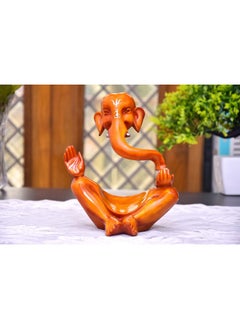 Mariner's Creation MARINER'S CREATION Resin And Marble Dust Modern Art Ganesha Idol, 20X10X20 CM, Copper Metalic  - Image 4