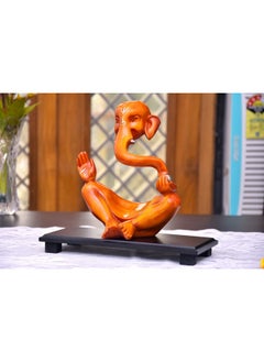 Mariner's Creation MARINER'S CREATION Resin And Marble Dust Modern Art Ganesha Idol, 20X10X20 CM, Copper Metalic  - Image 3