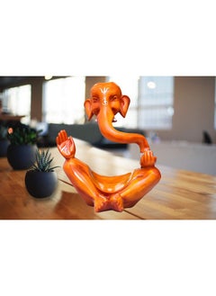 Mariner's Creation MARINER'S CREATION Resin And Marble Dust Modern Art Ganesha Idol, 20X10X20 CM, Copper Metalic  - Image 5