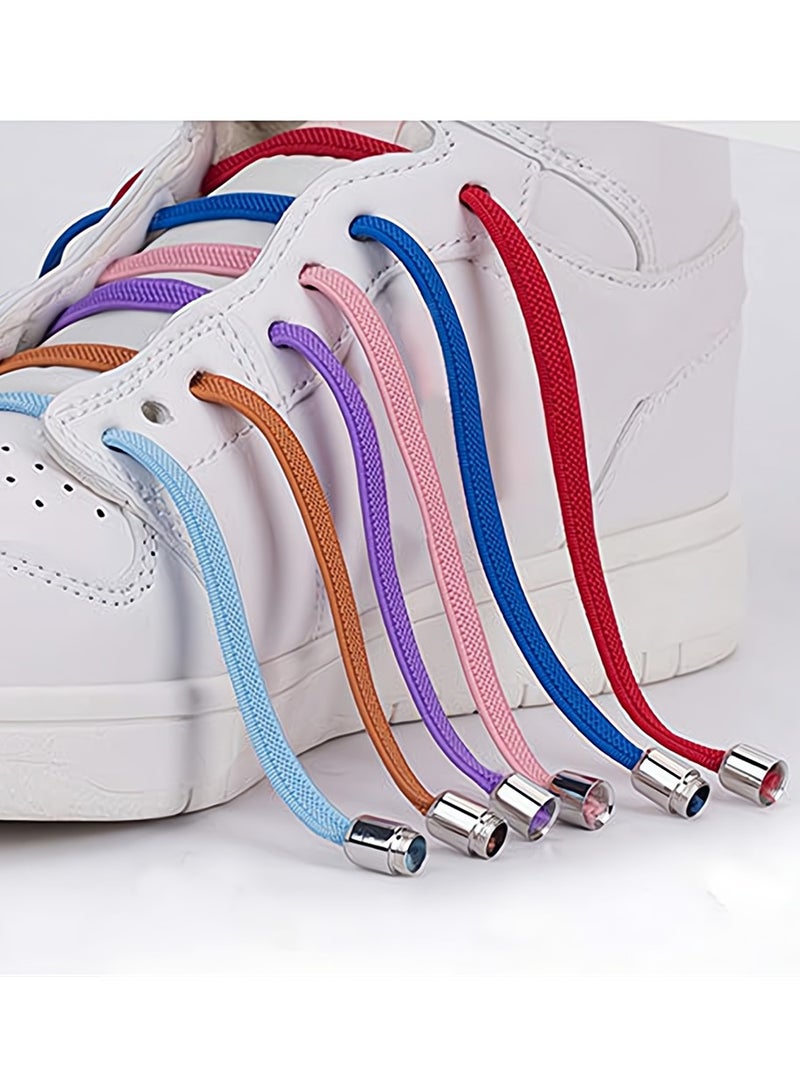 Zikra Shoe Laces No Tie, Tieless Elastic Shoe Laces with Shoelaces Lock Connector, One Size Fits All, Never Tie Your Shoes Again, No Tie Shoelaces for Kids and Adults, 2 Pcs, Black Shoelaces, Silver Lock - Image 4