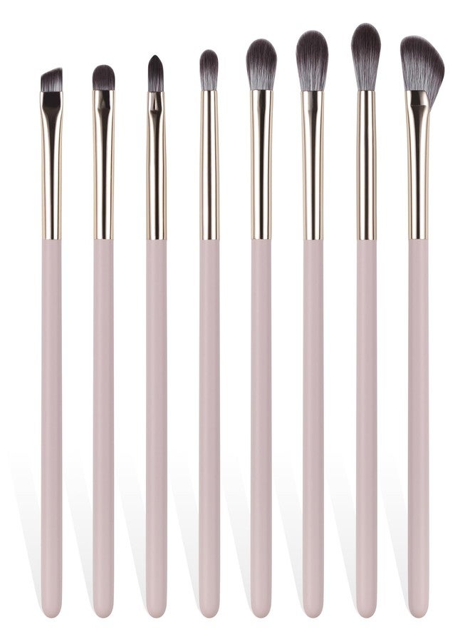 BEAUTYFACTOR 8Pcs Eye Makeup Brush Set, Professional Eyeshadow Makeup Brushes Under Eye with Synthetic Nose Contour Brush Angled Eyebrow Brushes for Liquid, Powder Blending Contouring Concealer Brows Eye shadows - Image 1