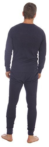 At The Buzzer Thermal Underwear Set for Men, Navy, Medium - Image 3
