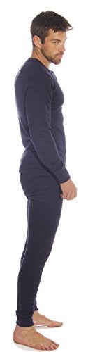 At The Buzzer Thermal Underwear Set for Men, Navy, Medium - Image 2
