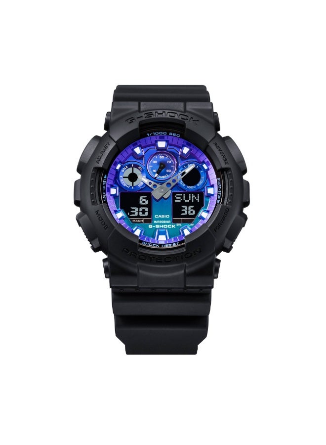 Casio G-SHOCK GA-100FL-1A, Analog Digital Watch, Shock Resistant, 200M Water Resistant, LED Light, World Time, 1/1000 Second Stopwatch, Countdown Timer, 5 Alarms - Image 2