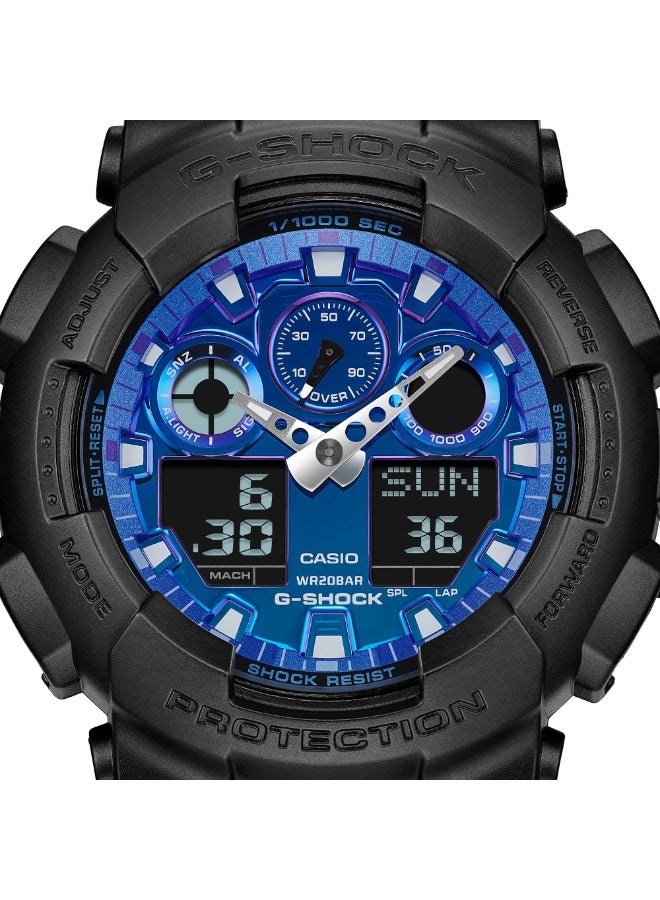 Casio G-SHOCK GA-100FL-1A, Analog Digital Watch, Shock Resistant, 200M Water Resistant, LED Light, World Time, 1/1000 Second Stopwatch, Countdown Timer, 5 Alarms - Image 5