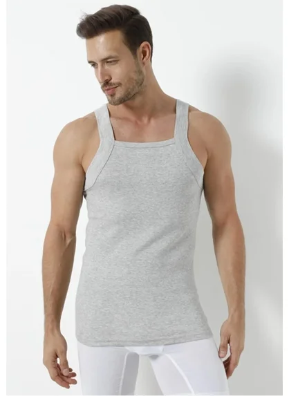 Arma Yıldız Arma Star Men's Grey Wide Bib Undershirt 3-Pack