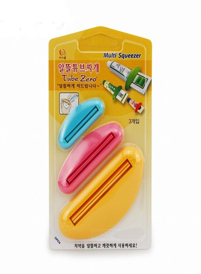 SpiderJuice Different Width Mouth Size ABS Slide Squeezer Extractor Tube Zero for Toothpaste Cream Lotion Paint Color Tubes- Set of 3 (Random Mix Color) - Image 3