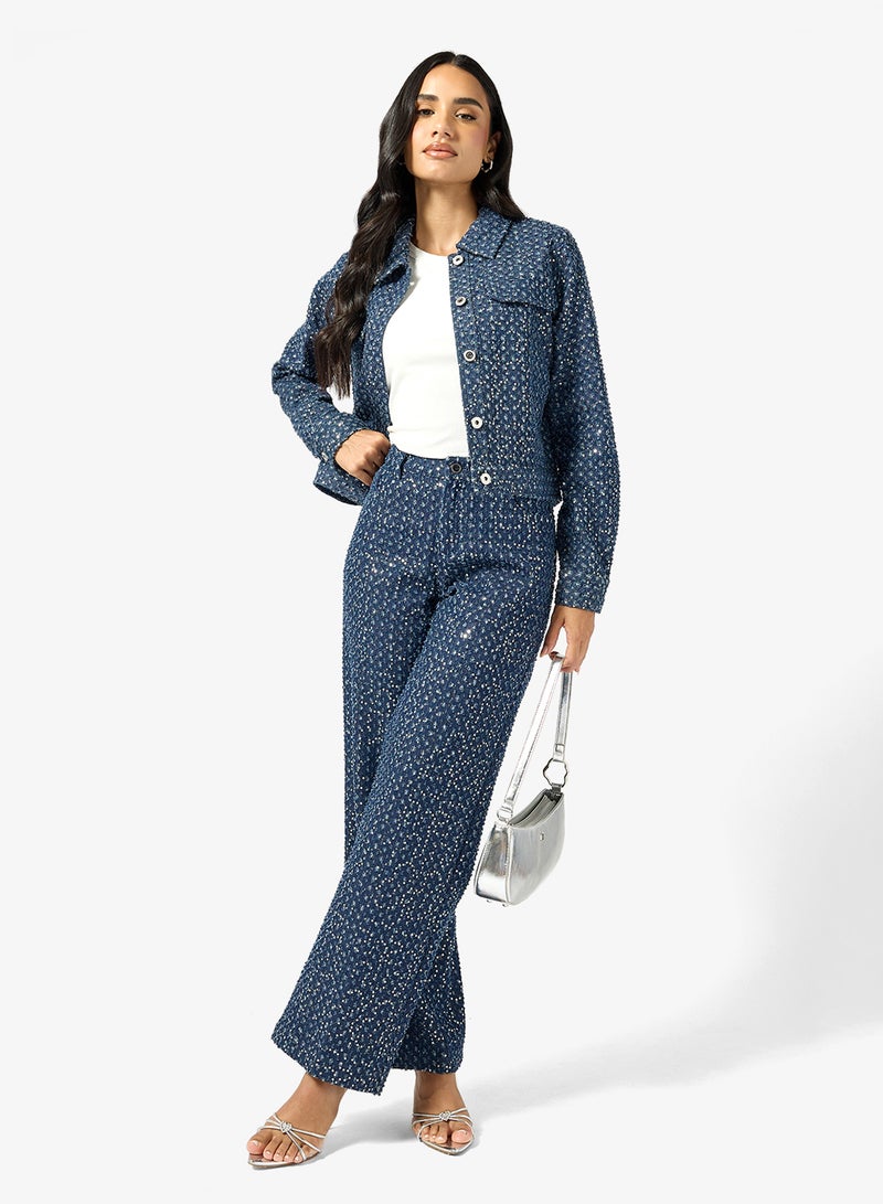 ONLY Shimmer Denim Jacket - Image 4