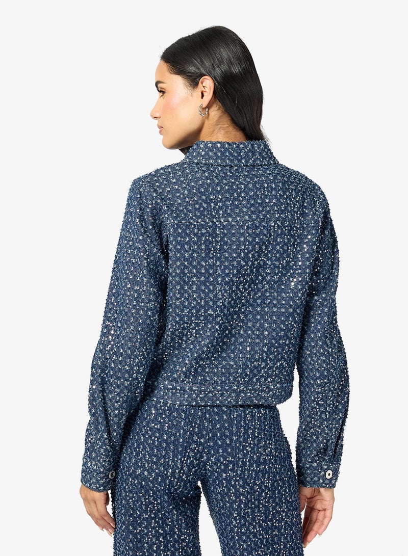 ONLY Shimmer Denim Jacket - Image 2