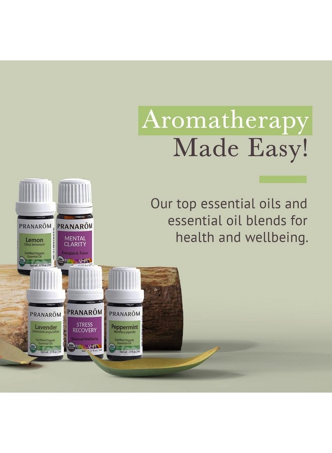 PRANAROM - Essential Oil Starter Kit (Lavender, Lemon, Peppermint, Grapefruit, Sage) 5Ml Usda Certified Organic - Image 2